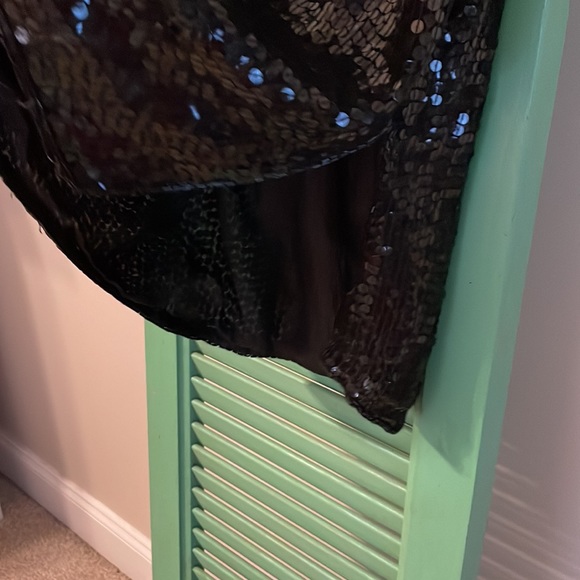 C.C. Couture Sequin Silk Black Vintage Skirt - Picture 4 of 9